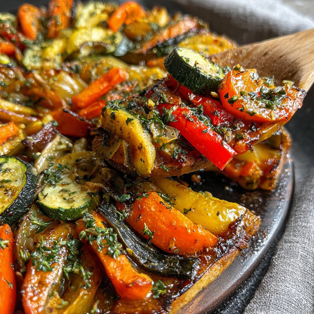 Ofengemüse mit Kräutern zum Abendessen