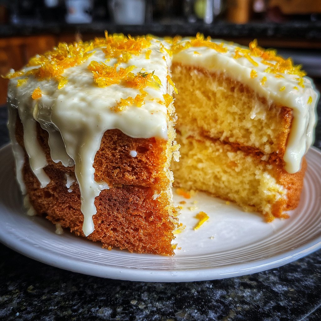 Zitronenkuchen mit Frischkäsecreme