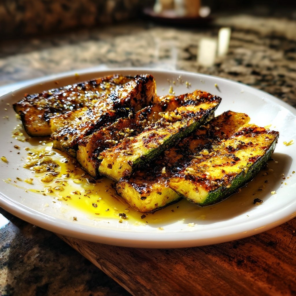 Knusprige Grill Zucchini Mit Knoblauch