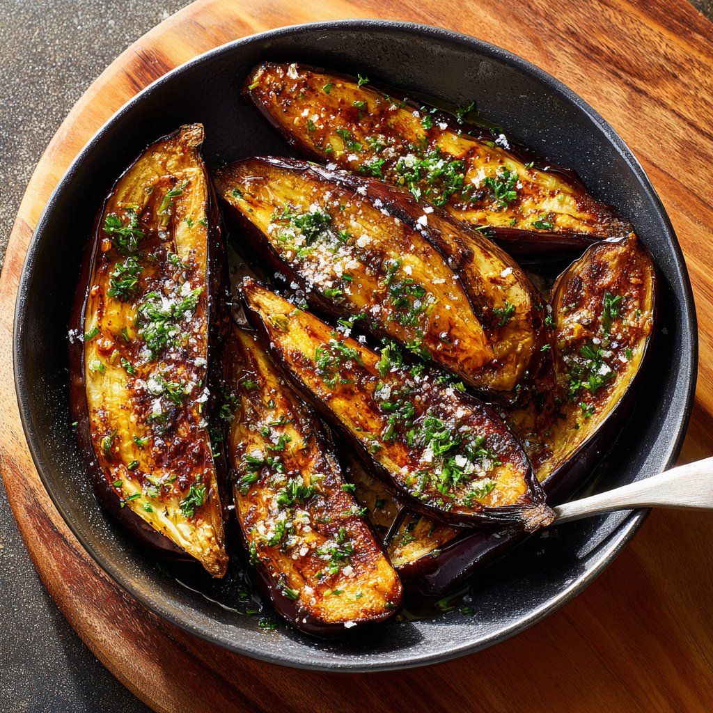 Auberginen aus der Pfanne leicht
