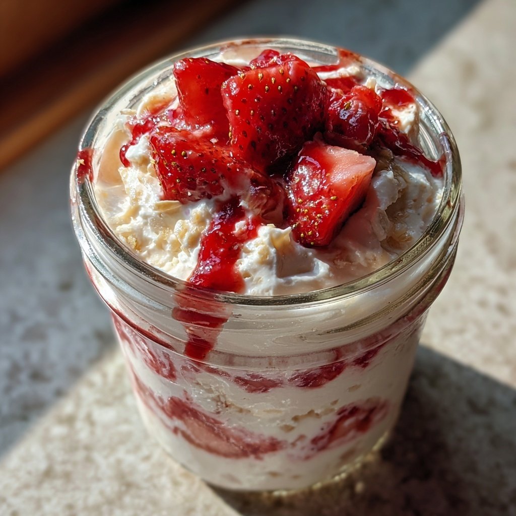 Erdbeer Quark Dessert Im Glas