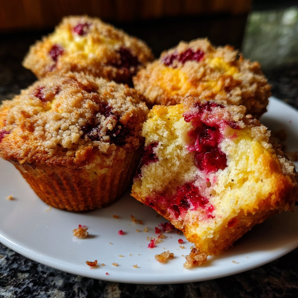 Muffins mit Beerenstreuseln